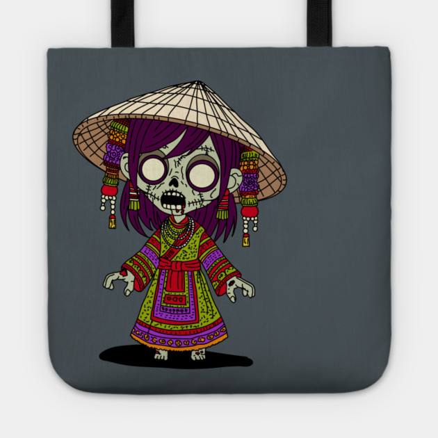 Cute Vietnamese Zombie Tote by H. R. Sinclair