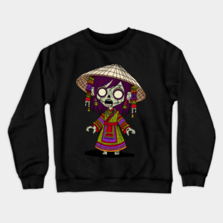 Cute Vietnamese Zombie Crewneck Sweatshirt