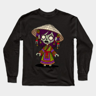 Cute Vietnamese Zombie Long Sleeve T-Shirt