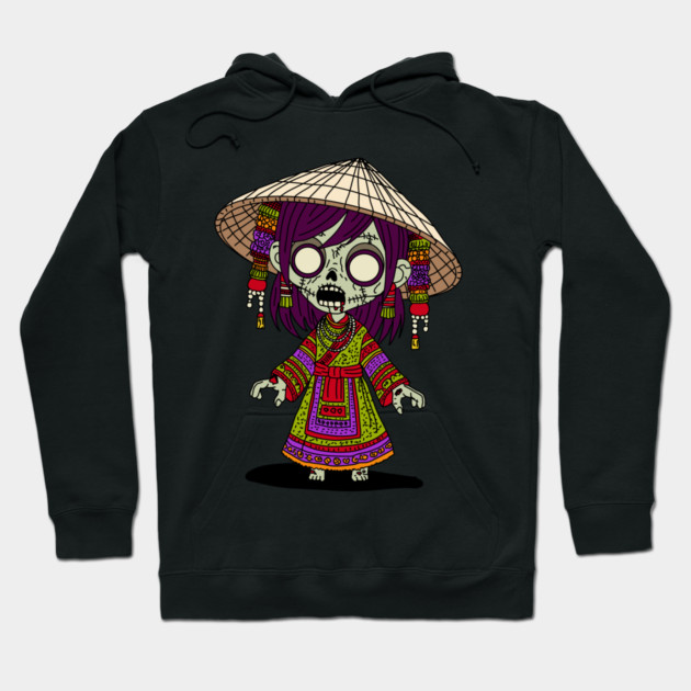 Cute Vietnamese Zombie Hoodie by H. R. Sinclair