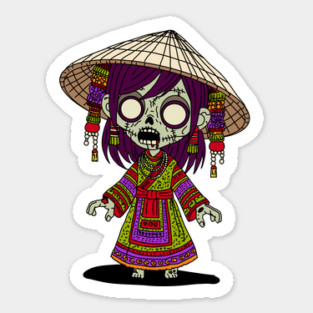 Cute Vietnamese Zombie Sticker