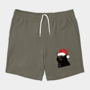 Christmas Black Cat Shorts