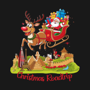 Retro Vintage Christmas Roadtrip Adventure T-Shirt