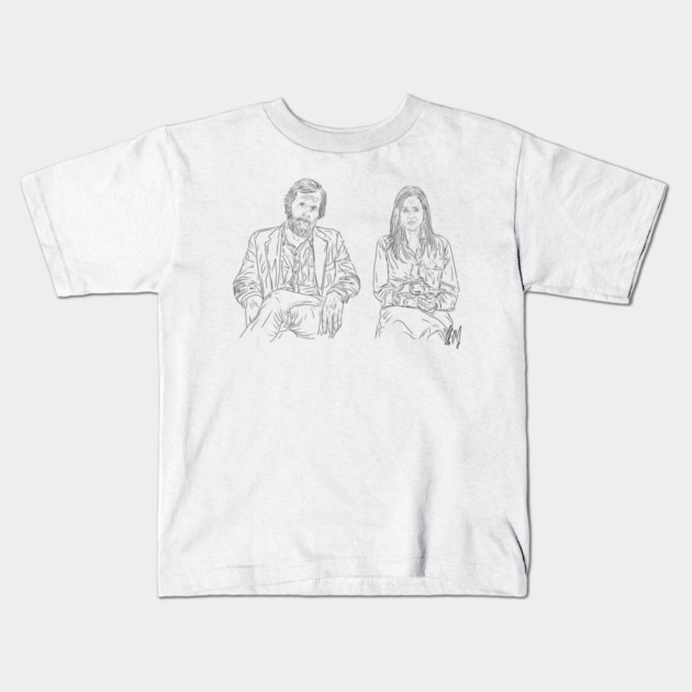 Squid & the Whale: Parents [Outline] Kids T-Shirt by 51Deesigns