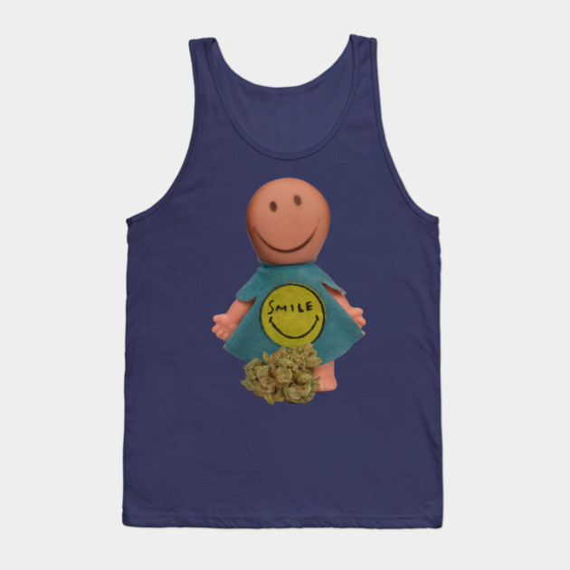 Smile - Weed Design Tank Top by MrGreenGenes420