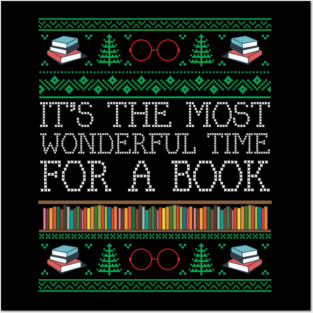 Books Reading Librarian Teacher Book Lovers Ugly Christmas Posters and Art