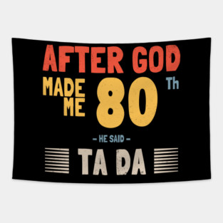 80th birthday Tapestry