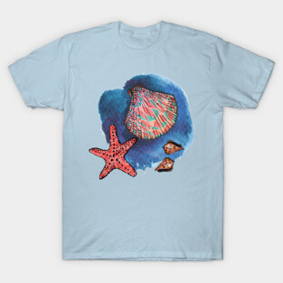 Seashells and starfish T-Shirt