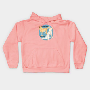 White and cream dingoes Kids Hoodie