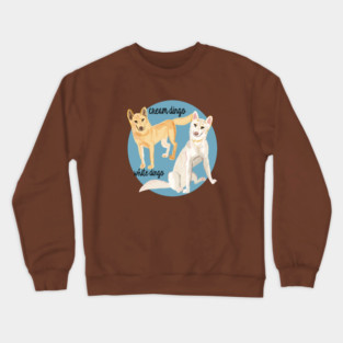 White and cream dingoes Crewneck Sweatshirt