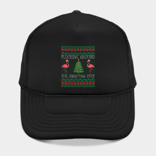 Funny Classic Christmas Flamingo Ugly Christmas Sweater Hat