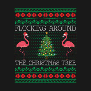 Funny Classic Christmas Flamingo Ugly Christmas Sweater T-Shirt