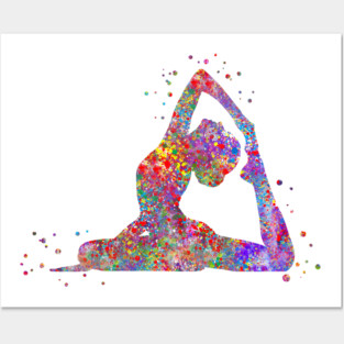 Yoga pose Posters and Art