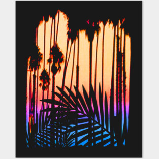 Tropical Paradise Sunset Posters and Art