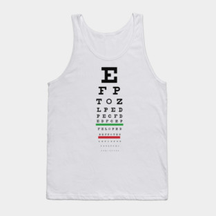 Snellen Test Tank Top
