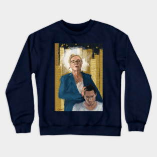 Succession Roman and Gerri in the style of Judith and the Head of Holofernes Crewneck Sweatshirt