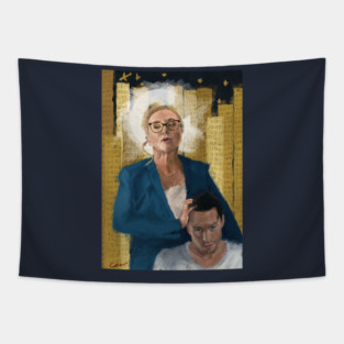 Succession Roman and Gerri in the style of Judith and the Head of Holofernes Tapestry