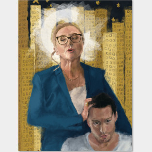 Succession Roman and Gerri in the style of Judith and the Head of Holofernes Posters and Art