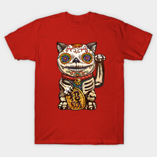 Day of the Dead Maneki-Neko Lucky Shirt T-Shirt