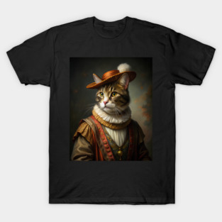 Feline Masterpiece: A Cat in the Style of Rembrandt T-Shirt
