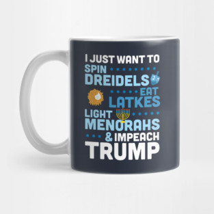Hanukkah Anti Trump Funny Impeach Trump Chanukah Mug
