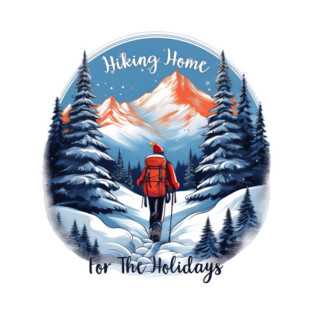 Retro Vintage Hiking Home for the Holidays T-Shirt