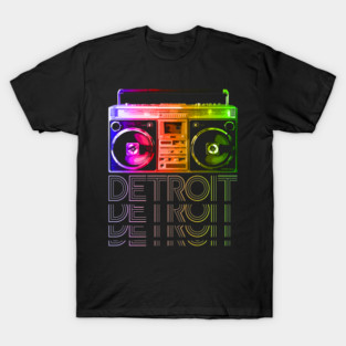 DETROIT Rainbow Boombox T-Shirt