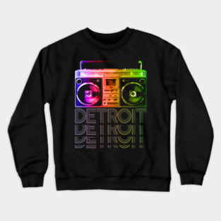 DETROIT Rainbow Boombox Crewneck Sweatshirt