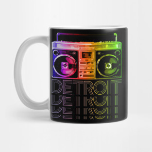 DETROIT Rainbow Boombox Mug