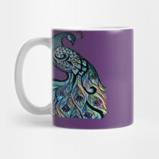 Colorful Graphic Peacock Mug
