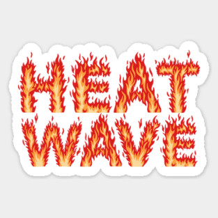 Flames Font Heat Wave Fiery Personality Sticker