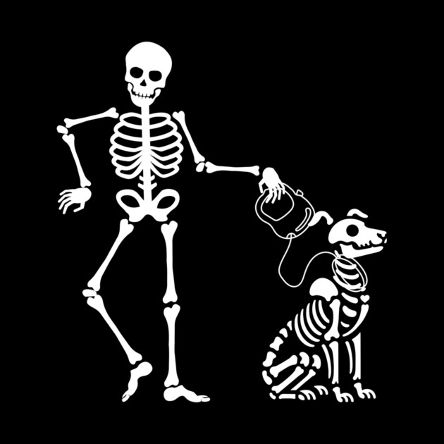 Skeleton Dog Walker Pet Sitter Halloween by The WYLD Tribe