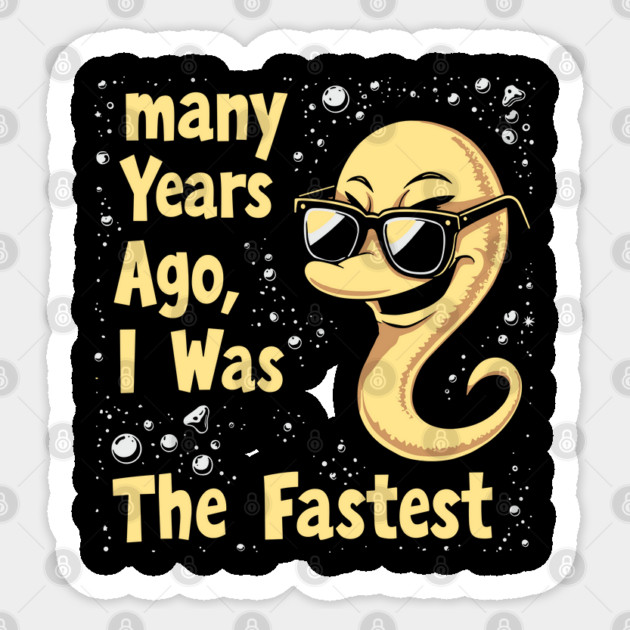 Many Years Ago I Was The Fastest Birthday Party Sperm Joke Sticker by Anticorporati
