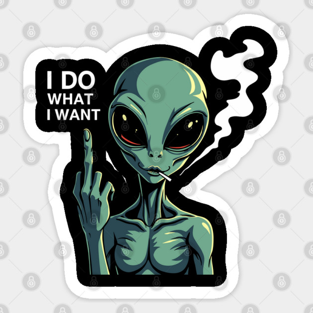 I Do What I Want Sarcastic Attitude Middle Finger Gesture Sticker by Anticorporati