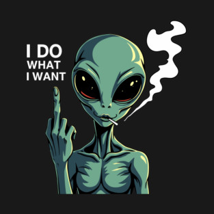 I Do What I Want Sarcastic Attitude Middle Finger Gesture T-Shirt