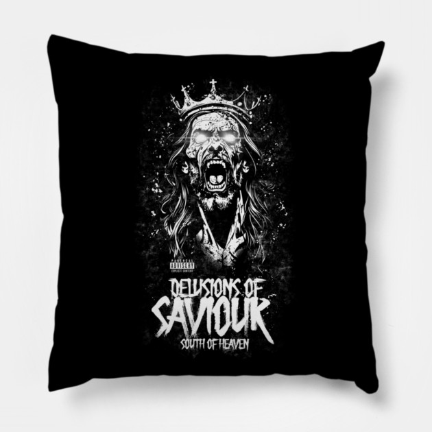 DELUSIONS OF SAVIOUR Pillow by artslaves