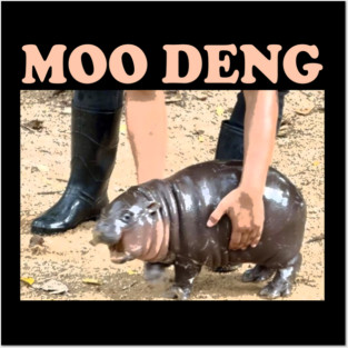 Baby Hippo Moo Deng Posters and Art