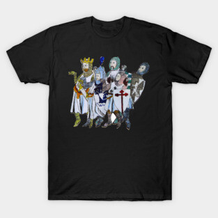 Holy Grail King Arthur Medieval Knights Humor Graphic Novelty Funny Retro Design T-Shirt