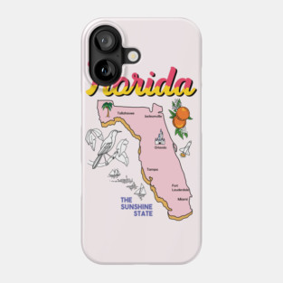 Florida Vintage Map Phone Case