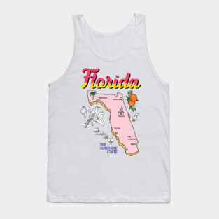 Florida Vintage Map Tank Top