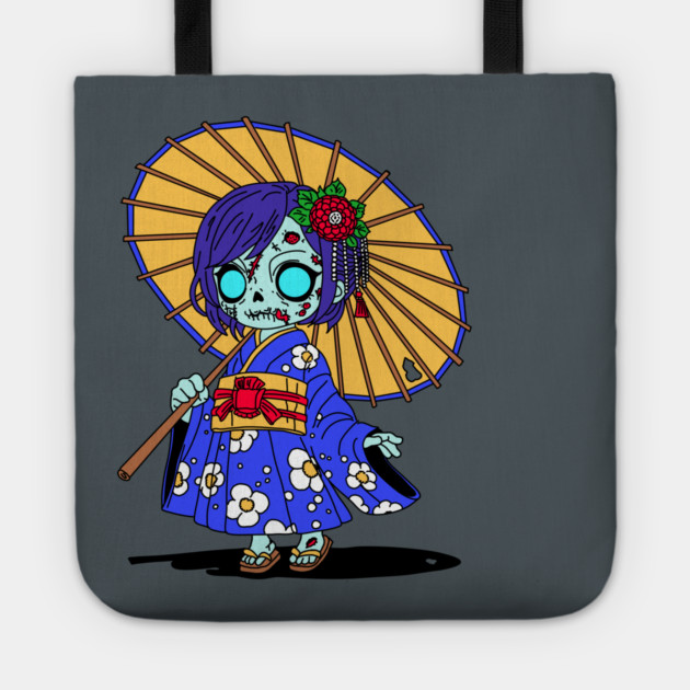 Cute Japanese Zombie Tote by H. R. Sinclair