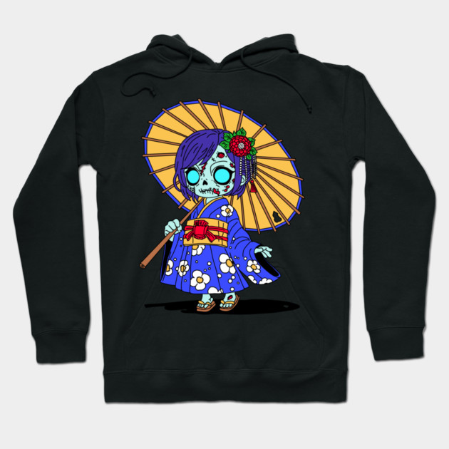 Cute Japanese Zombie Hoodie by H. R. Sinclair