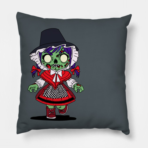 Cute Welsh Zombie Pillow by H. R. Sinclair
