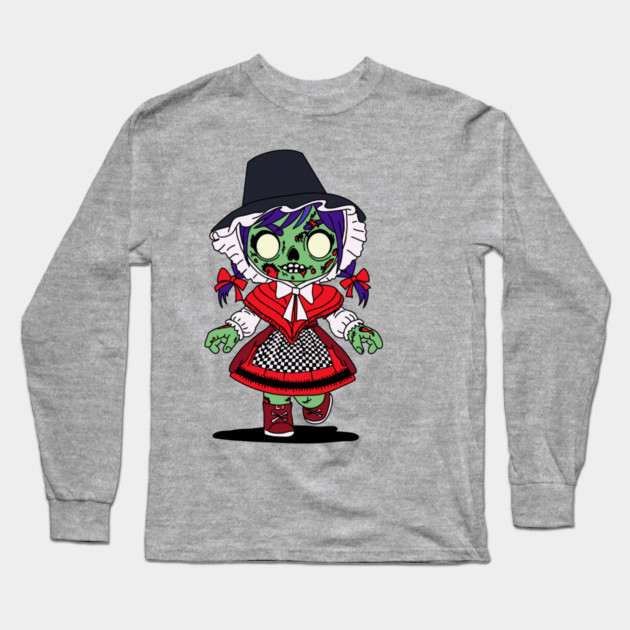 Cute Welsh Zombie Long Sleeve T-Shirt by H. R. Sinclair