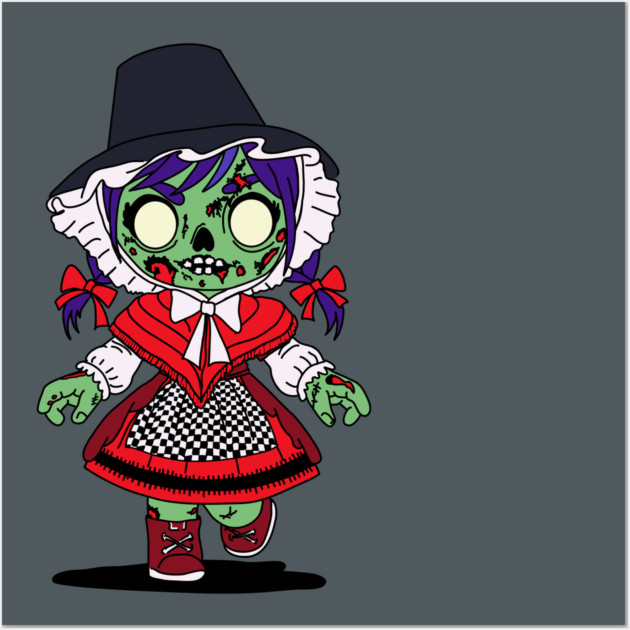 Cute Welsh Zombie Wall Art by H. R. Sinclair