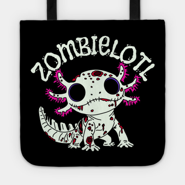 Zombie Axolotl Tote by H. R. Sinclair