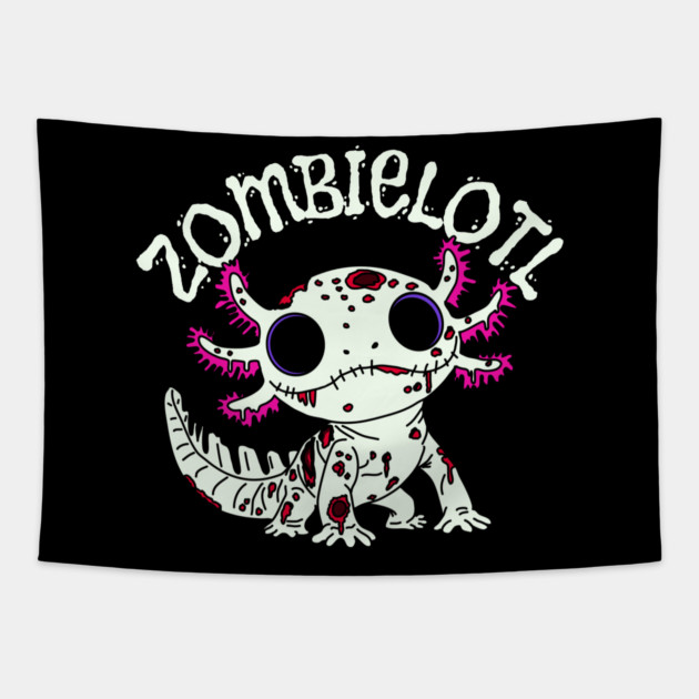 Zombie Axolotl Tapestry by H. R. Sinclair