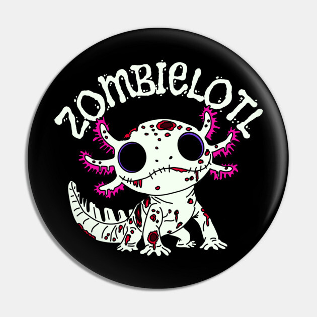 Zombie Axolotl Pin by H. R. Sinclair