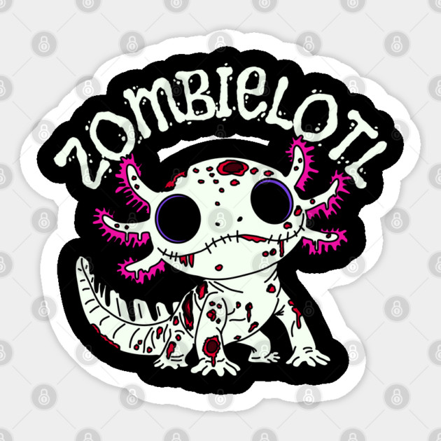 Zombie Axolotl Sticker by H. R. Sinclair
