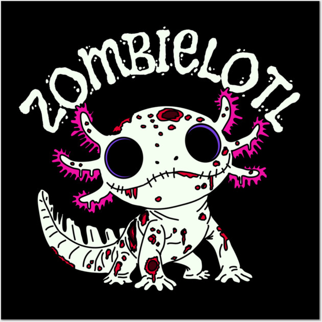 Zombie Axolotl Wall Art by H. R. Sinclair